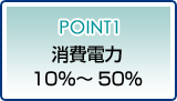 POINT1消費電力10%～50%